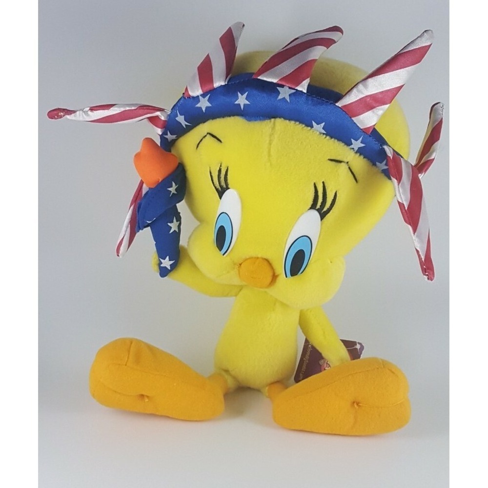 Tweety Bird Plush Toy Stuffed Animal Lady Liberty 13" Looney Toons Nanco 2003